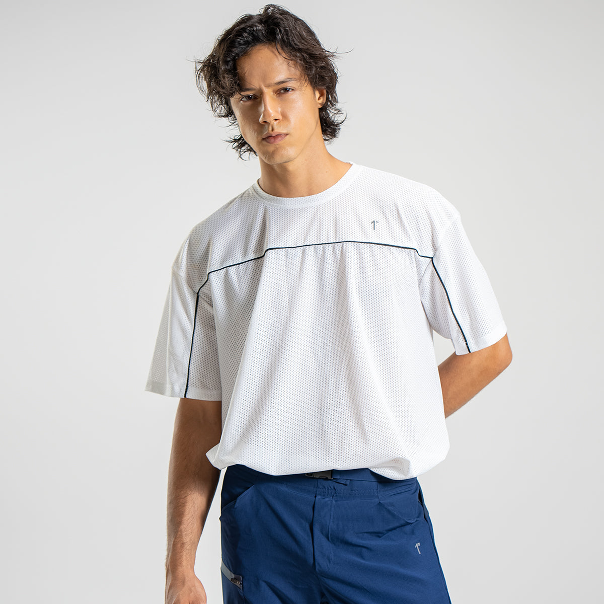 White Ultra light performance Mesh tee