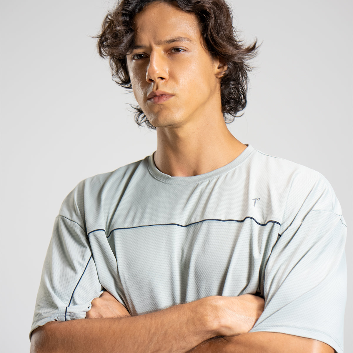 Grey Ultra light performance Mesh tee