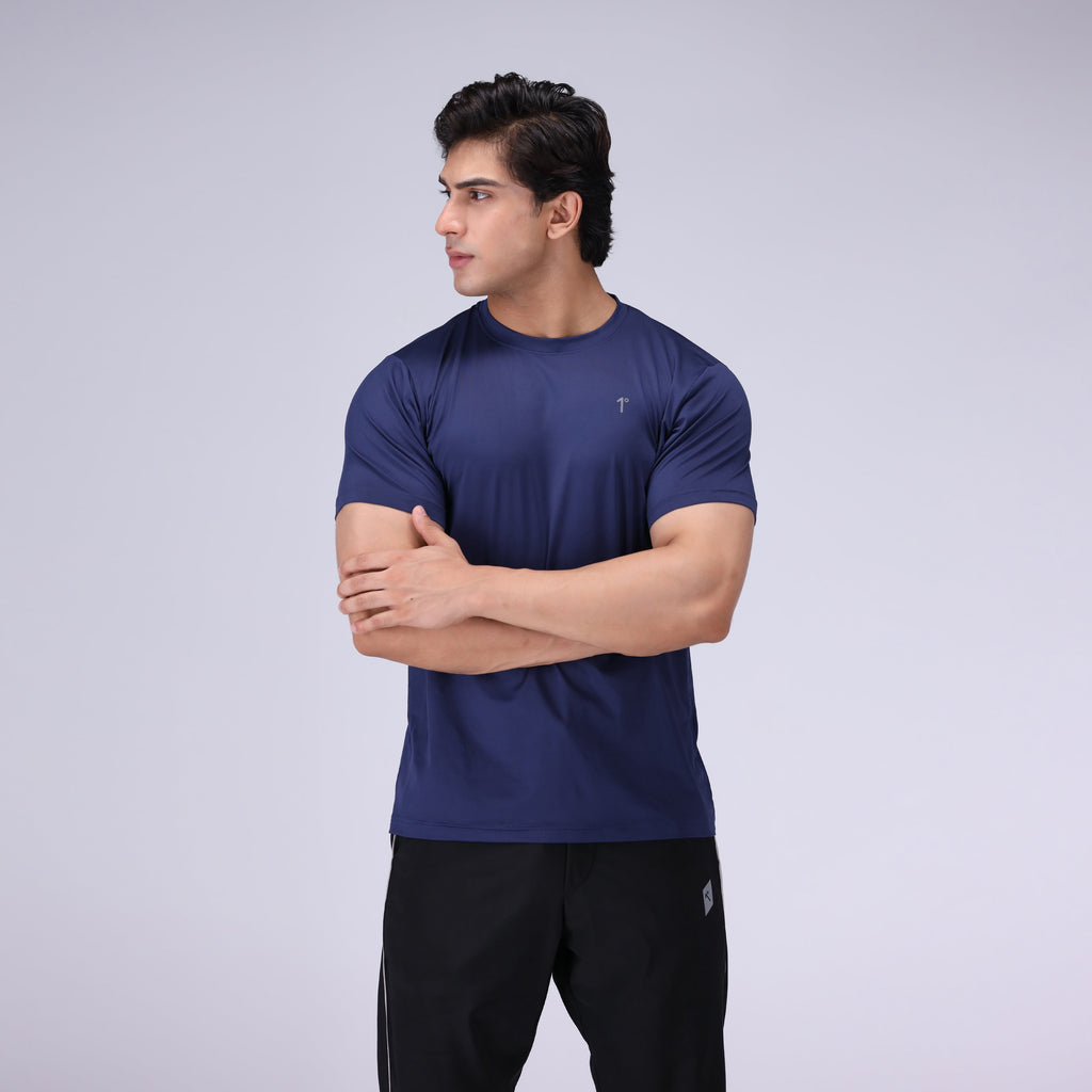 Navy One Degree Performance Tee