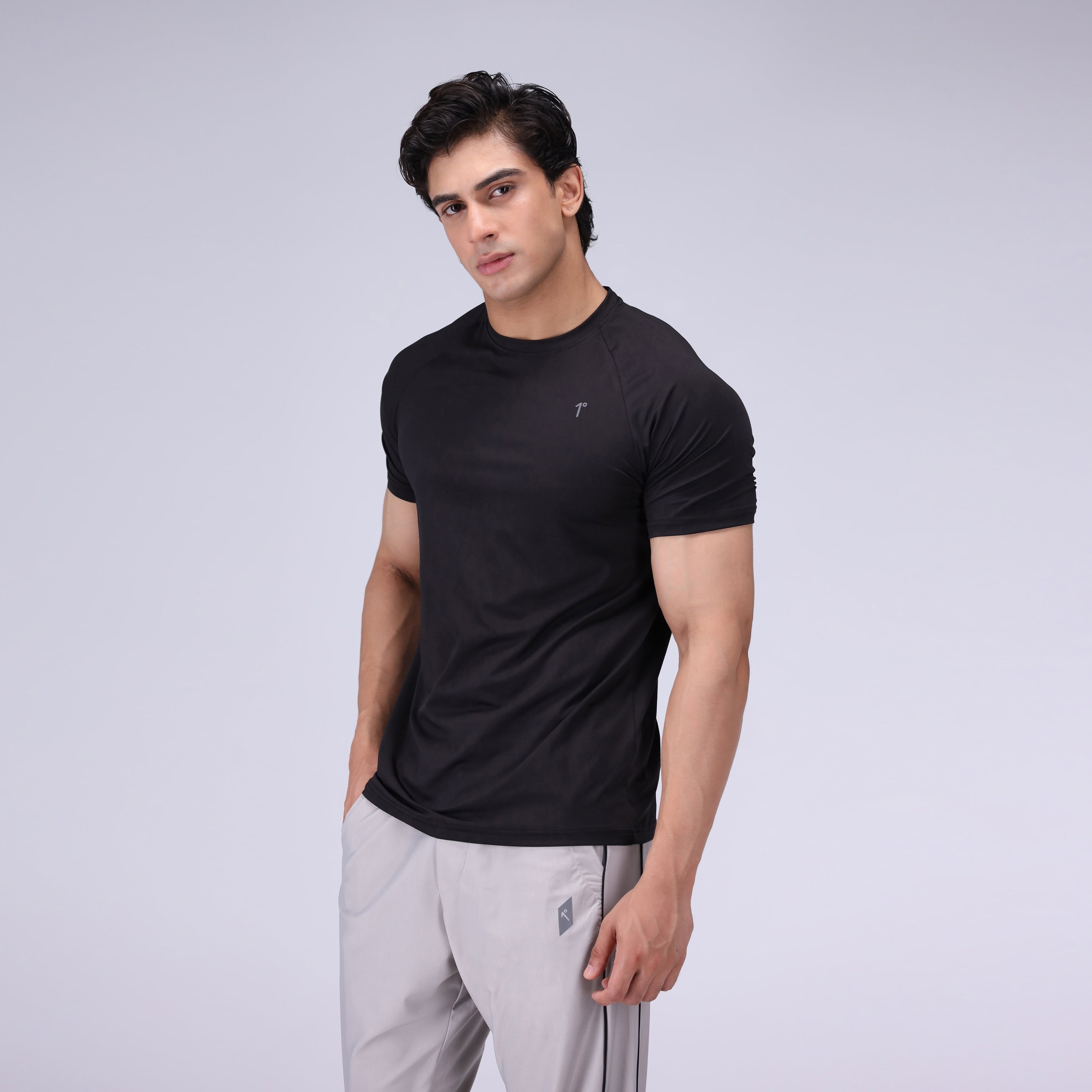 Black One Degree Ultra Light Performance Tee
