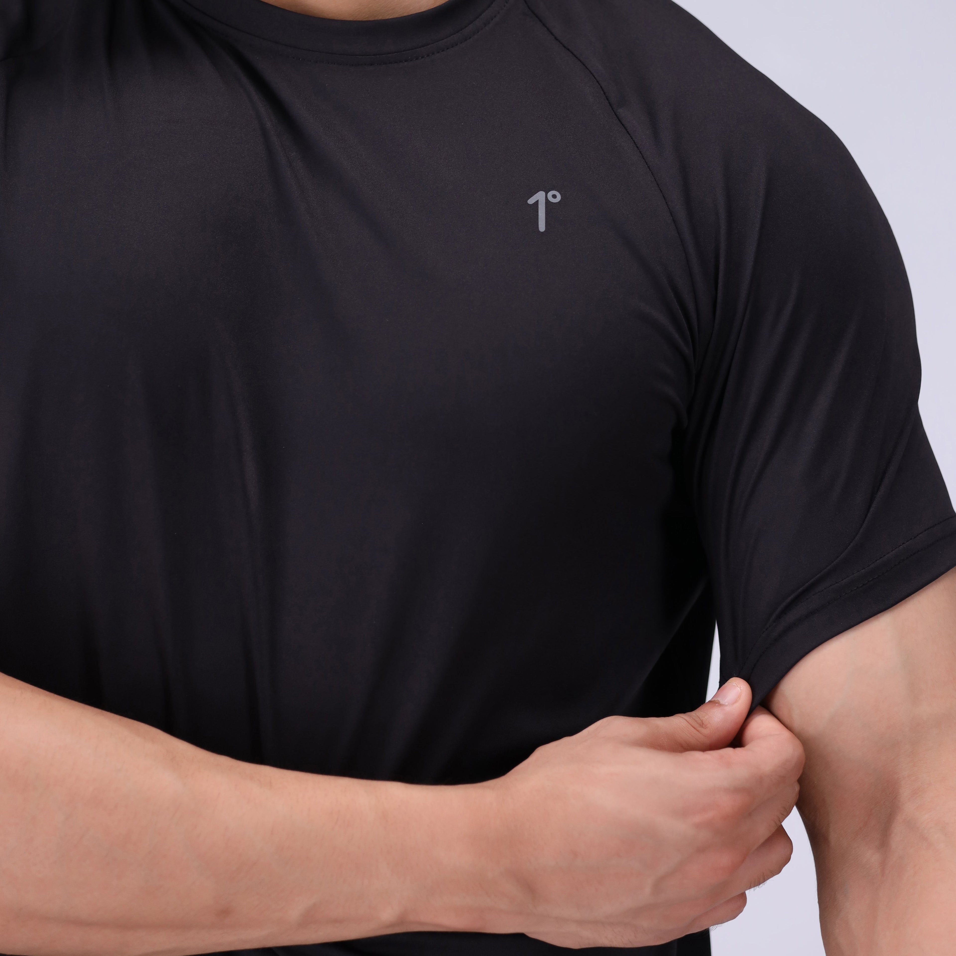 Black One Degree Ultra Light Performance Tee