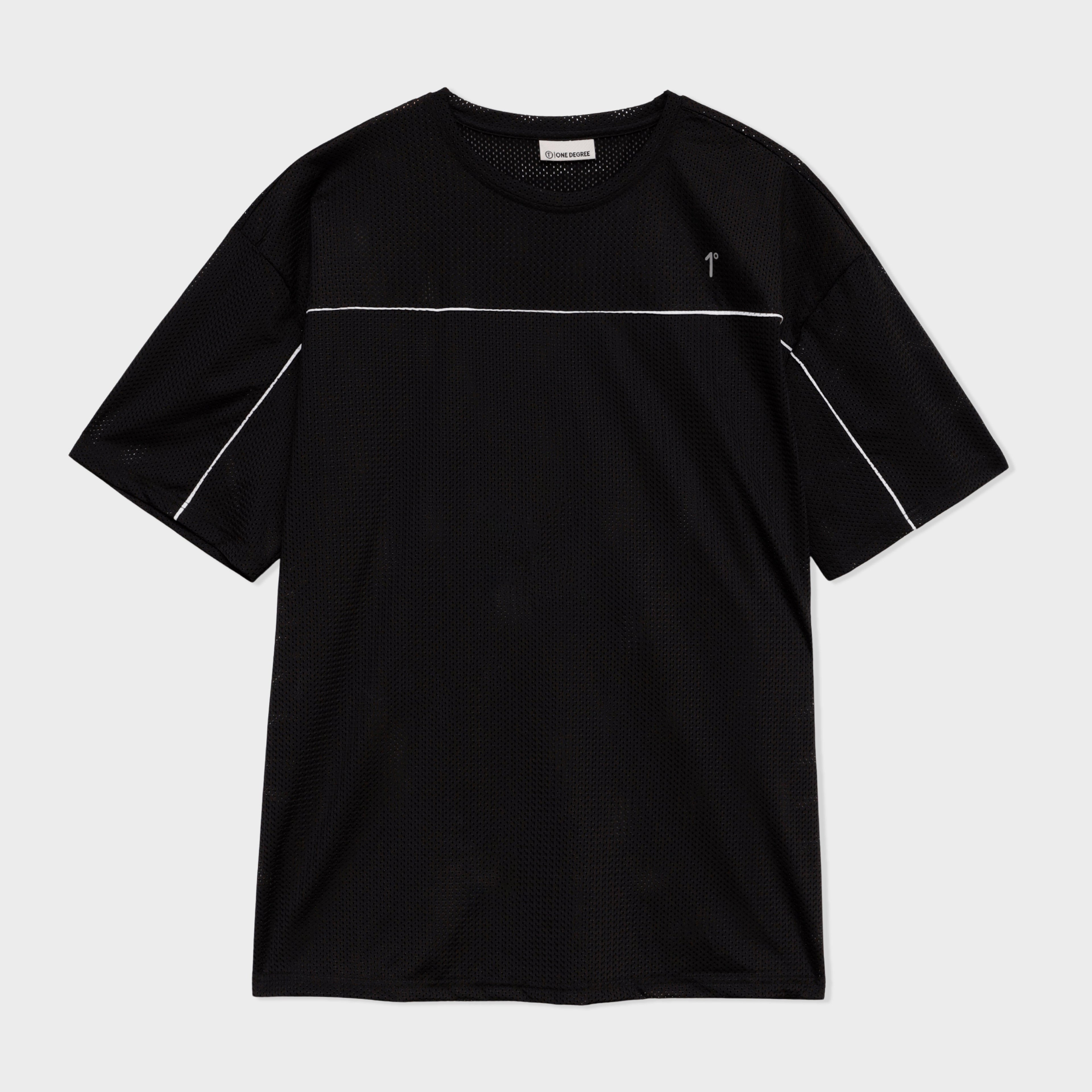 Black Ultra light performance Mesh tee