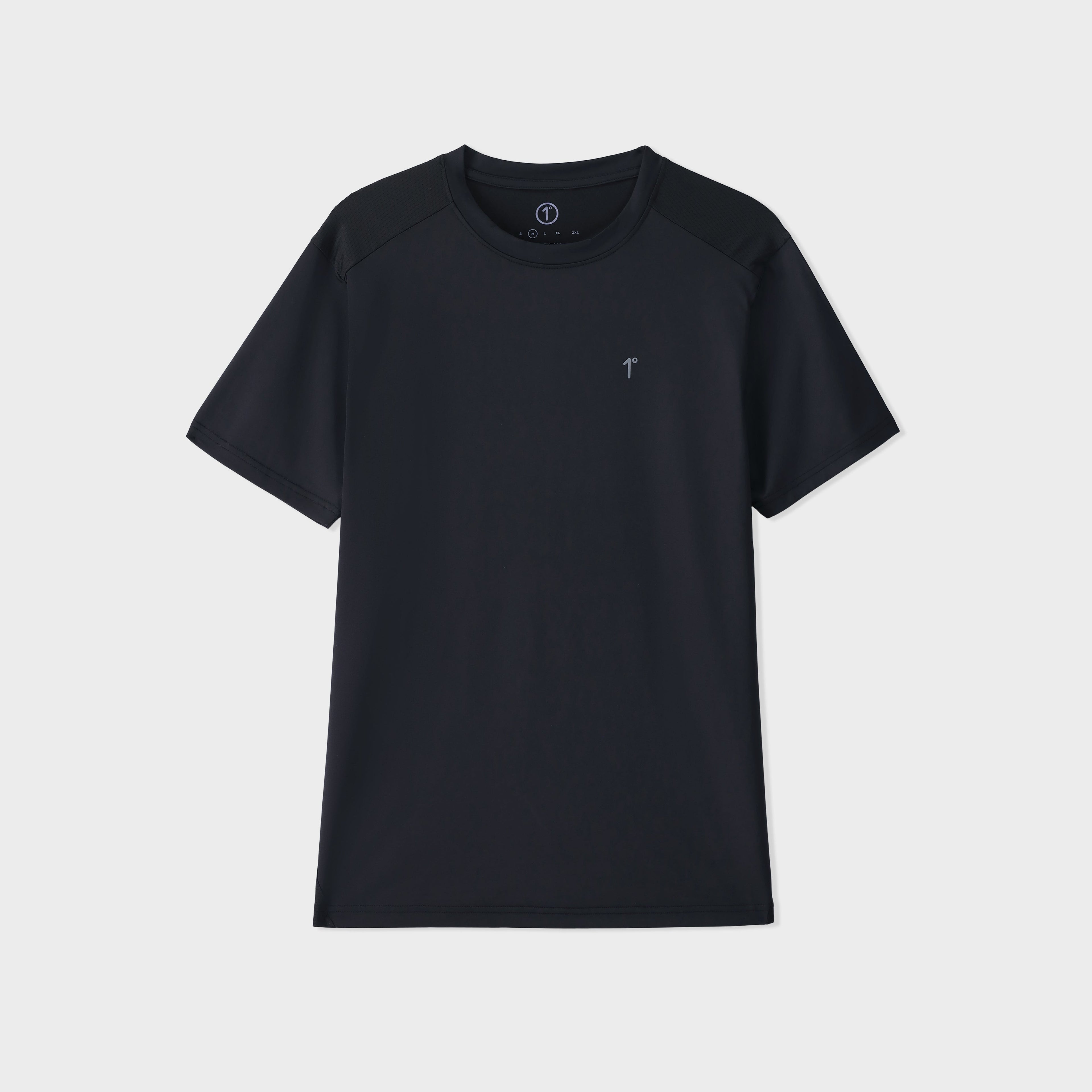 Black One Degree Tee With Contrast Mesh