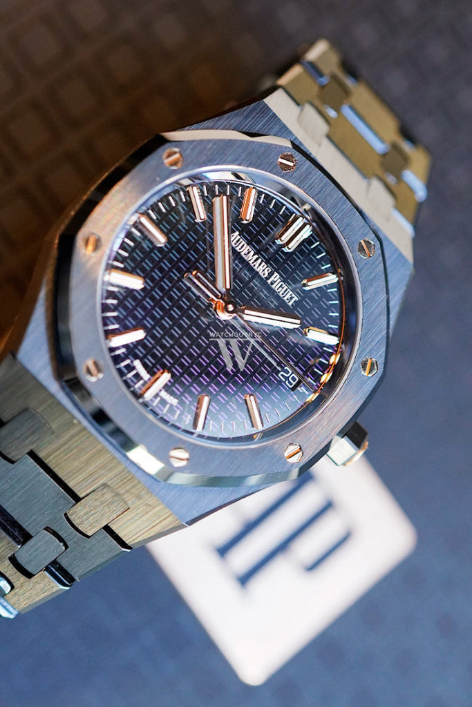 Audemars Piguet Royal Oak 34 Rainbow-coloured sapphire Dial Black Ceramic Watch 77350CE.OO.1266CE.02.A