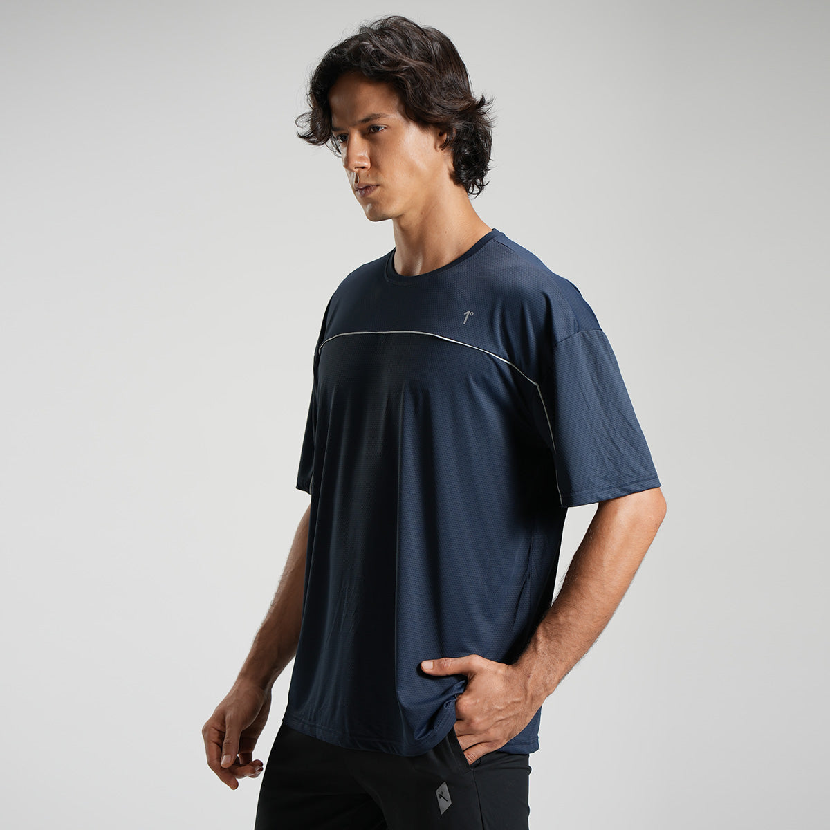 Navy Ultra light performance Mesh tee