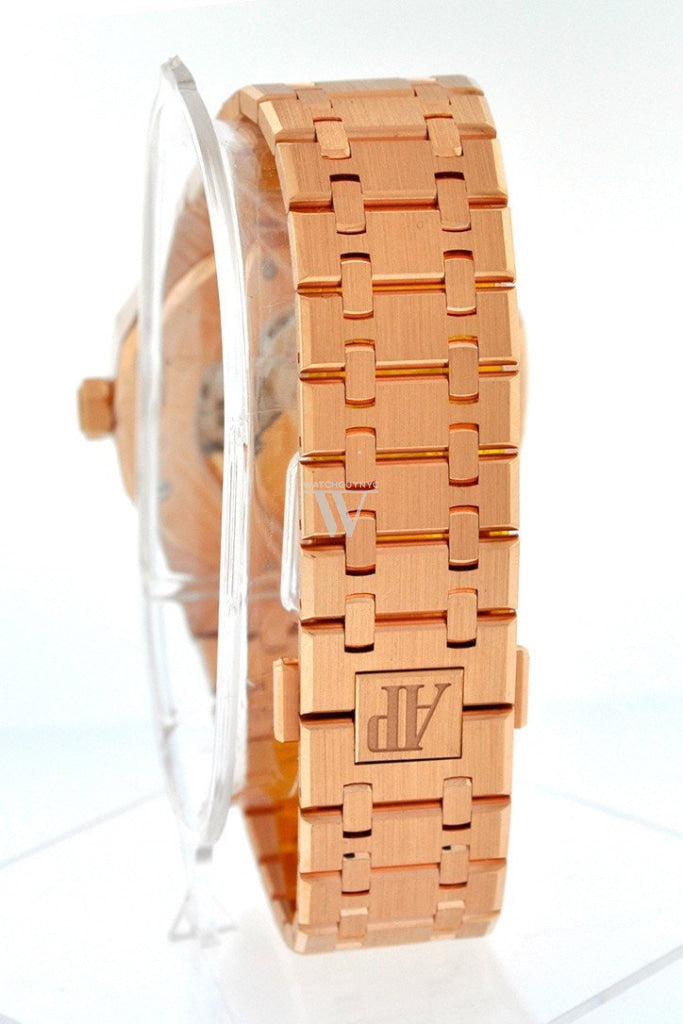 Audemars Piguet Royal Oak Selfwinding Automatic Blue Dial 18Kt Pink Gold Mens Watch