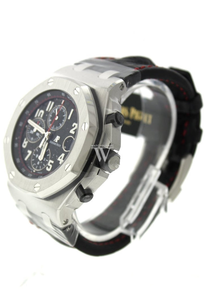 Audemars Piguet Royal Oak Offshore Vampire Black Dial Alligator Leather Mens Watch