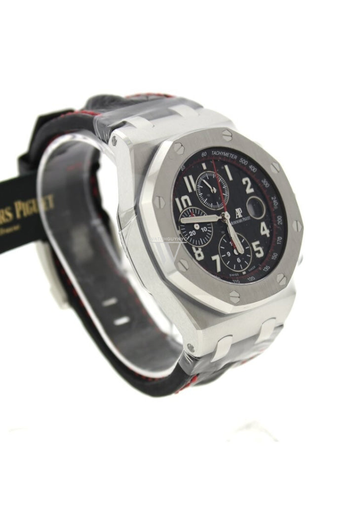 Audemars Piguet Royal Oak Offshore Vampire Black Dial Alligator Leather Mens Watch