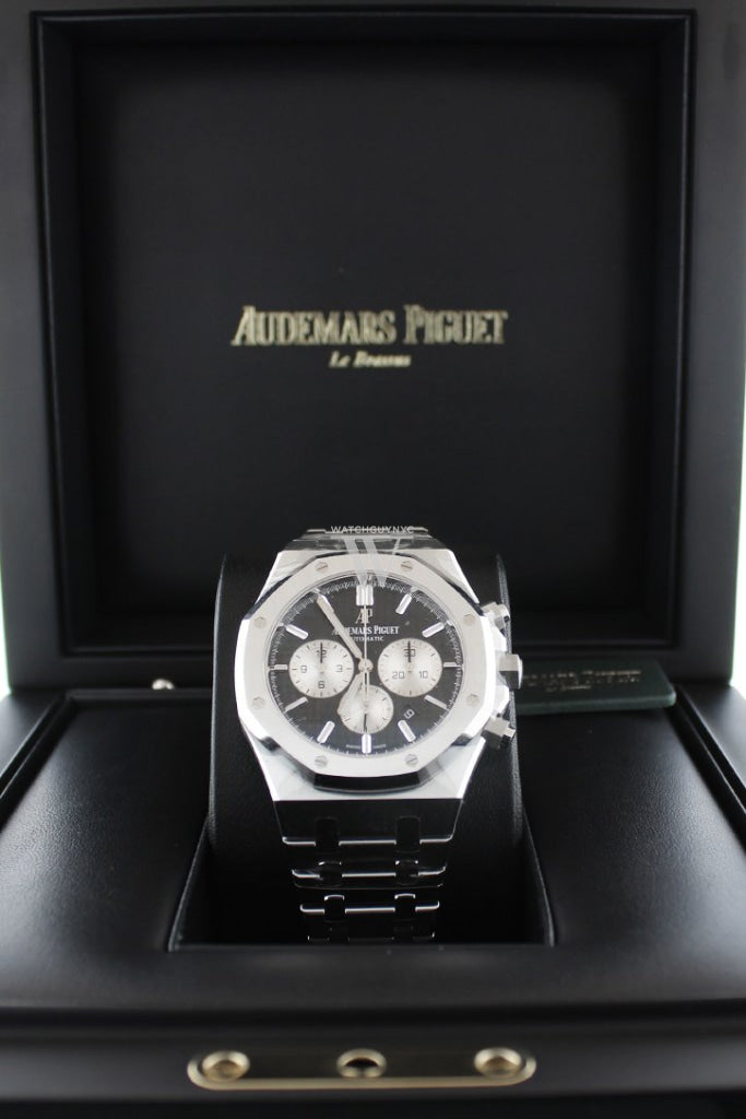 Audemars Piguet Royal Oak 41Mm Black Dial Stainless Steel Bracelet Mens Watch 26331St.oo.1220St.02