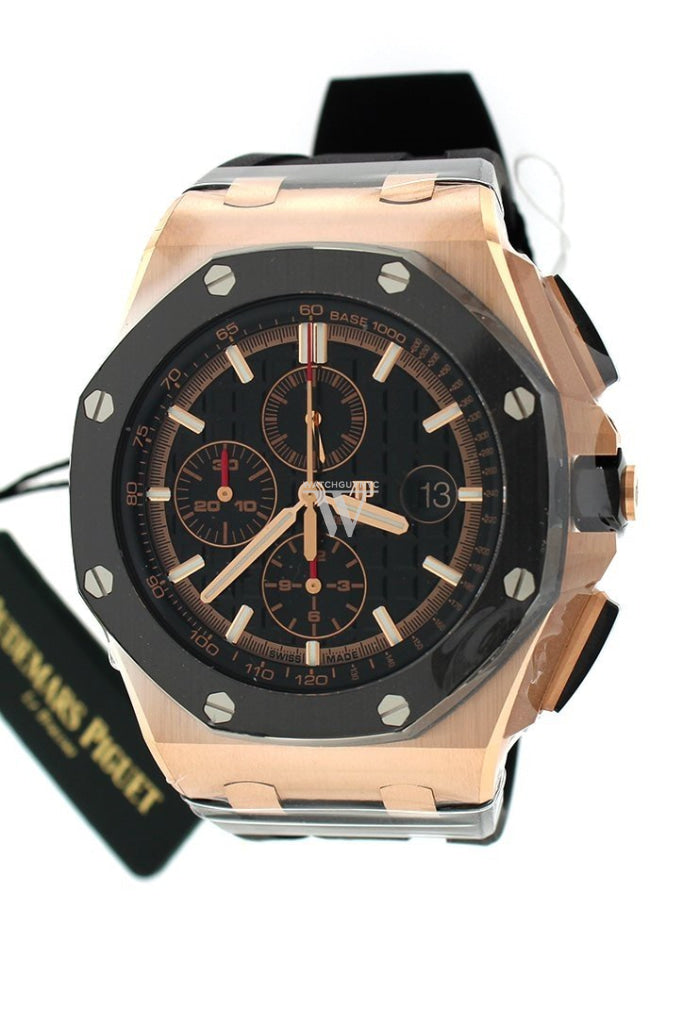 Audemars Piguet Royal Oak Offshore Black Mega Tapisserie Chronograph Dial Mens Watch
