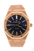Audemars Piguet Royal Oak Selfwinding Automatic Blue Dial 18Kt Pink Gold Mens Watch