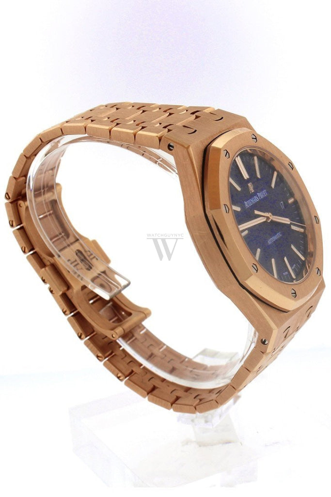 Audemars Piguet Royal Oak Selfwinding Automatic Blue Dial 18Kt Pink Gold Mens Watch