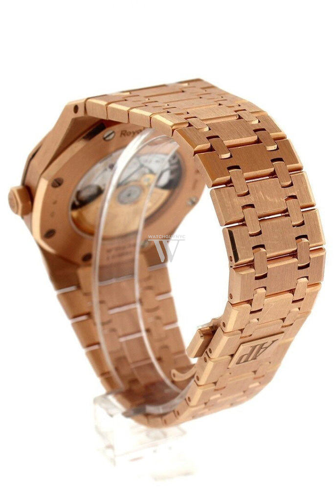 Audemars Piguet Royal Oak Selfwinding Automatic Blue Dial 18Kt Pink Gold Mens Watch