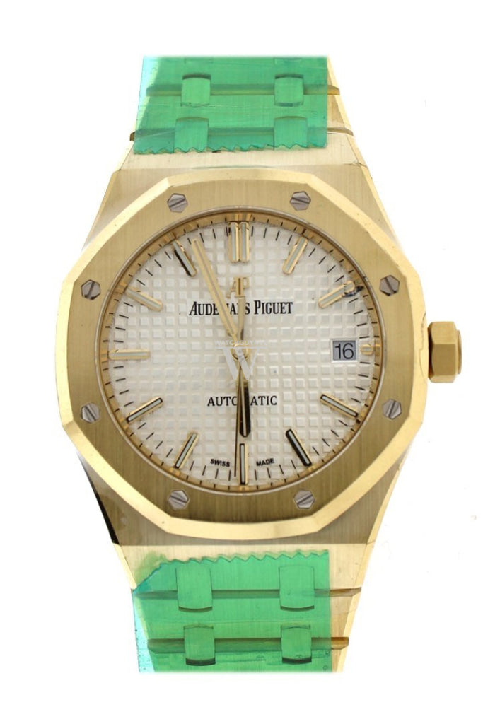 Audemars Piguet Royal Oak Silver Dial Automatic 18 Carat Yellow Gold Ladies Watch