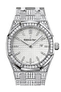 Audemars Piguet Royal Oak 33Mm Silver-Toned Dial Diamond White Gold Ladies 67652Bc.zz.1262Bc.01
