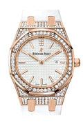 Audemars Piguet Royal Oak 33 Silver-Toned Dial Diamond 18K Pink Gold Ladies 67652Or.zz.d011Cr.01
