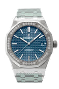 Audemars Piguet Royal Oak 37Mm Grey Blue Dial Diamond Stainless Steel Watch 15451St.zz.1256St.03