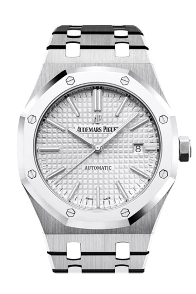 Audemars Piguet Royal Oak 41Mm Rhodium-Toned Dial Titanium Bracelet Mens Watch 15403Ip.oo.1220Ip.01