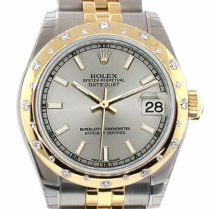 Rolex Datejust 31 Silver Dial Diamond Bezel 18K Gold Two Tone Jubilee Ladies 178343 / None Watch