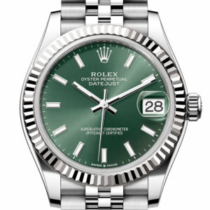 Rolex Datejust 31 Green Dial Fluted Bezel Jubilee Ladies Watch 278274 278274-0018