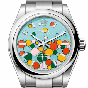 Rolex Oyster Perpetual 31 Turquoise Blue Celebration-motif Dial Stainless Steel Oyster 277200