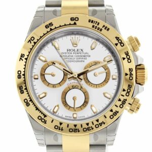 Rolex Cosmograph Daytona White Dial Stainless Steel And Gold Mens Watch 116503