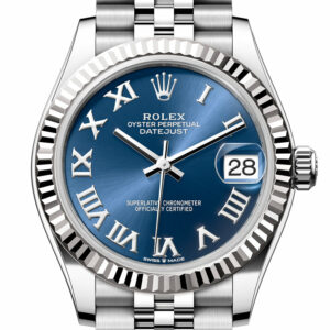 Rolex Datejust 31 Blue Roman Dial Fluted Bezel Jubilee Ladies Watch 278274 278274-0034