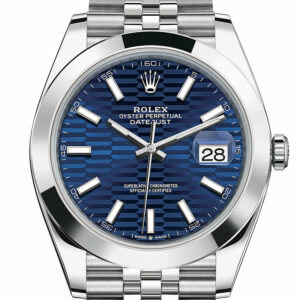 Rolex Datejust 41 Blue Fluted Dial Jubilee Men's Watch 126300 126300-0024