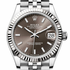 Rolex Datejust 31 Brown Dial Fluted Bezel Jubilee Ladies Watch 278274 278274-0016