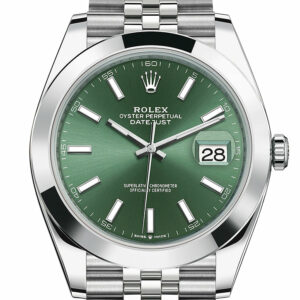 Rolex Datejust 41 Green Stick Dial Jubilee Men's Watch 126300 126300-0020