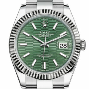 Rolex Datejust 41 Green Fluted Dial White Gold Oyster 126334 126334-0029