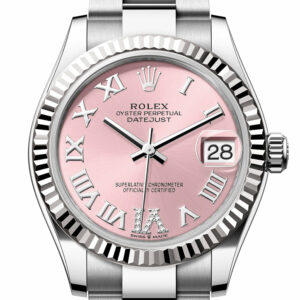 Rolex Datejust 31 Pink Roman Dial Fluted Bezel Ladies Watch 278274 278274-0023