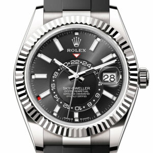 Rolex Sky Dweller 42 Bright Black Dial White Gold Mens Watch 336239