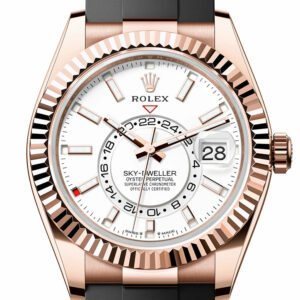 Rolex Sky Dweller 42 White Dial Dial Rose Gold Mens Watch 336235