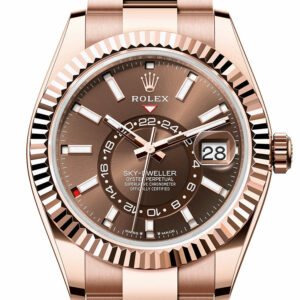 Rolex Sky Dweller 42 Chocolate Dial Rose Gold Oyster Mens Watch 336935