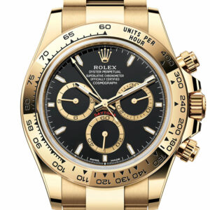 Rolex Daytona 40 Black Dial Yellow Gold Mens Watch 126508