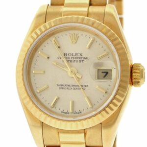 Rolex Lady-Datejust 26 Champagne Dial 18K Yellow Gold President Automatic Ladies Watch 179178 / None