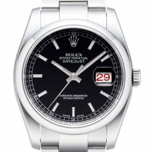 Rolex Datejust 36 Black Dial Stainless Steel Watch 116200 / None