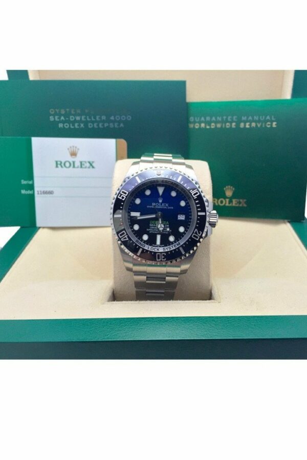 Rolex Sea Dweller Deepsea 44 Deep Blue Dial Stainless Steel Mens Watch 116660