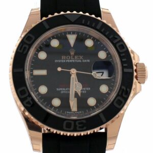 Rolex Yacht-Master 40 Black Dial 18K Rose Gold Mens Watch 116655