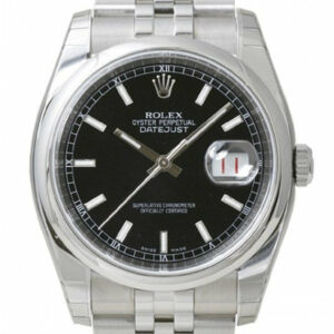 Rolex Datejust 36 Black Dial Steel Jubilee Mens Watch 116200 / None