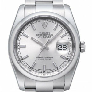 Rolex Datejust 36 Silver Index Dial Steel Mens Watch 116200 / None