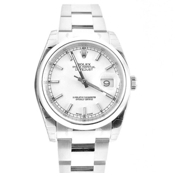 Rolex Datejust 36 White Dial Steel Mens Watch 116200