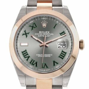 Rolex Datejust 41 Slate Dial Mens Steel And 18Kt Everose Gold Oyster Watch 126300