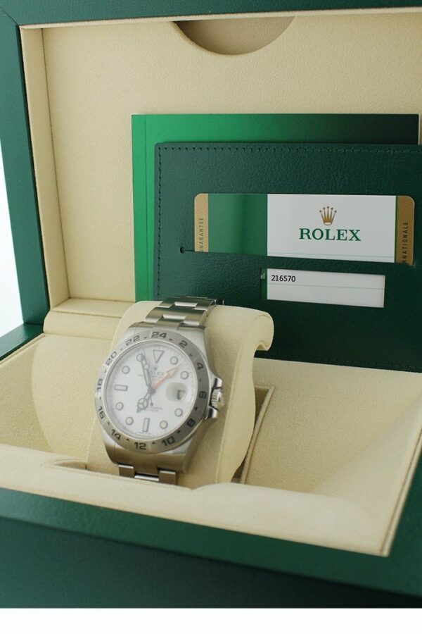 Rolex Explorer Ii White Dial Stainless Steel Mens Watch 216570