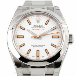 Rolex Milgauss White Dial Mens Watch 116400