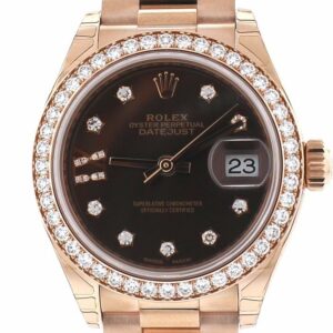 Rolex Lady-Datejust 28 Chocolate Dial 18K Rose Gold President Ladies Watch 279135Rbr / None