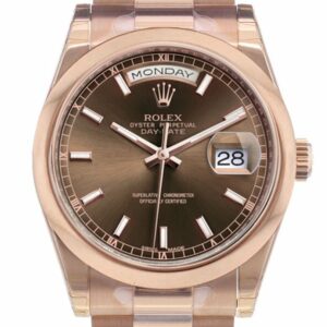 Rolex Day-Date 36 Chocolate Dial President Everose Gold Watch 118205