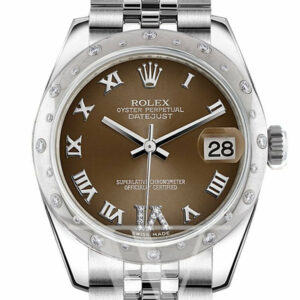 Rolex Datejust 31 Bronze Roman Large Vi Diamond Dial Dome Set With Diamonds Bezel Jubilee Ladies