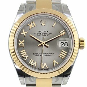 Rolex Datejust 31 Steel Roman Dial Fluted Bezel 18K Gold Two Tone Ladies 178273 / None Watch